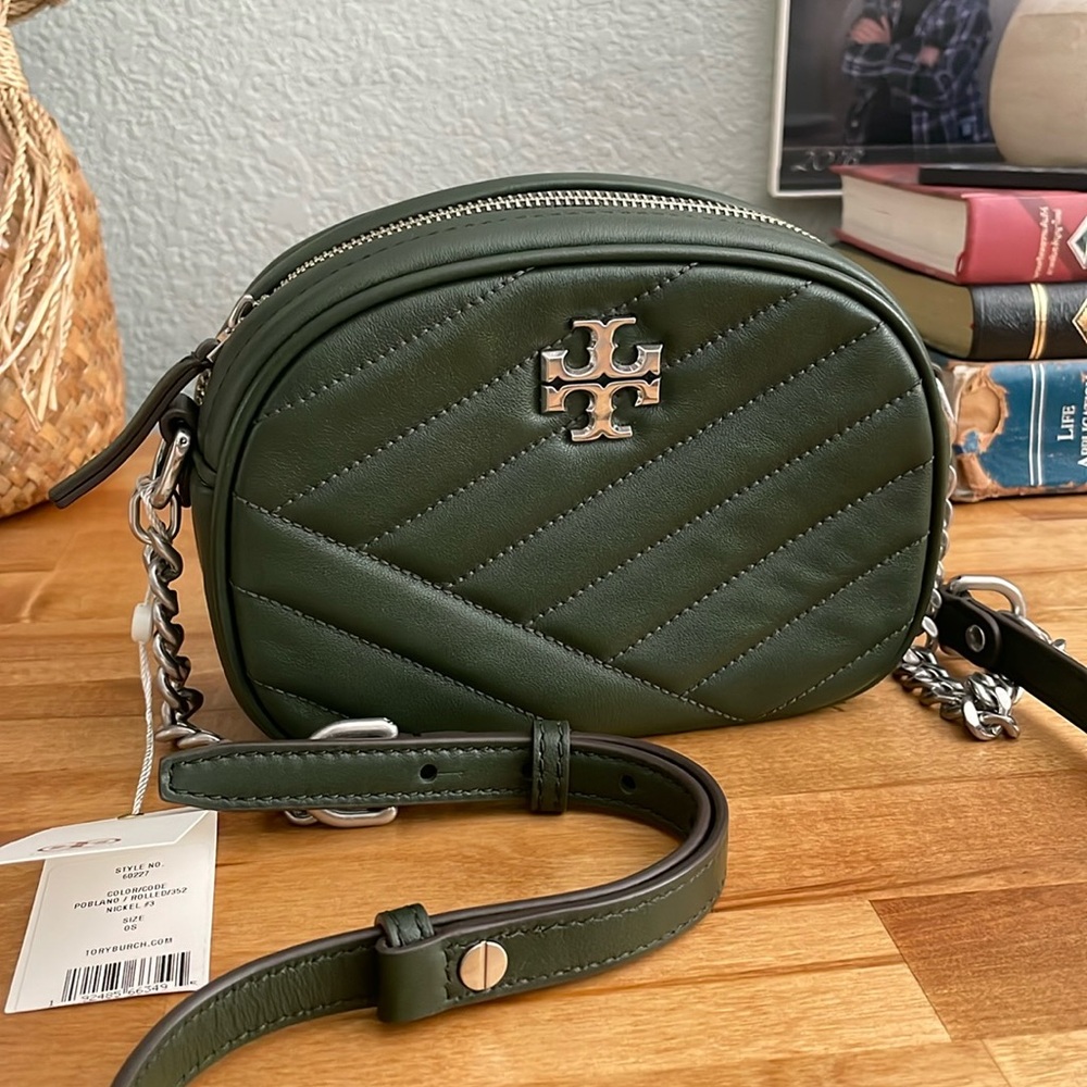 Authentic Tory Burch Kira Chevron Small Camera Bag
